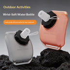 Wrist-Mounted Sports Water Bottle, Portable Outdoor Running and Cycling Water Cup with Silicone Bite Valve for Leak-Proof Sealing, Drink Directly from Opening, Wrist-Worn for Easy Carrying, Fitness and Yoga Training Water Bottle with Protective