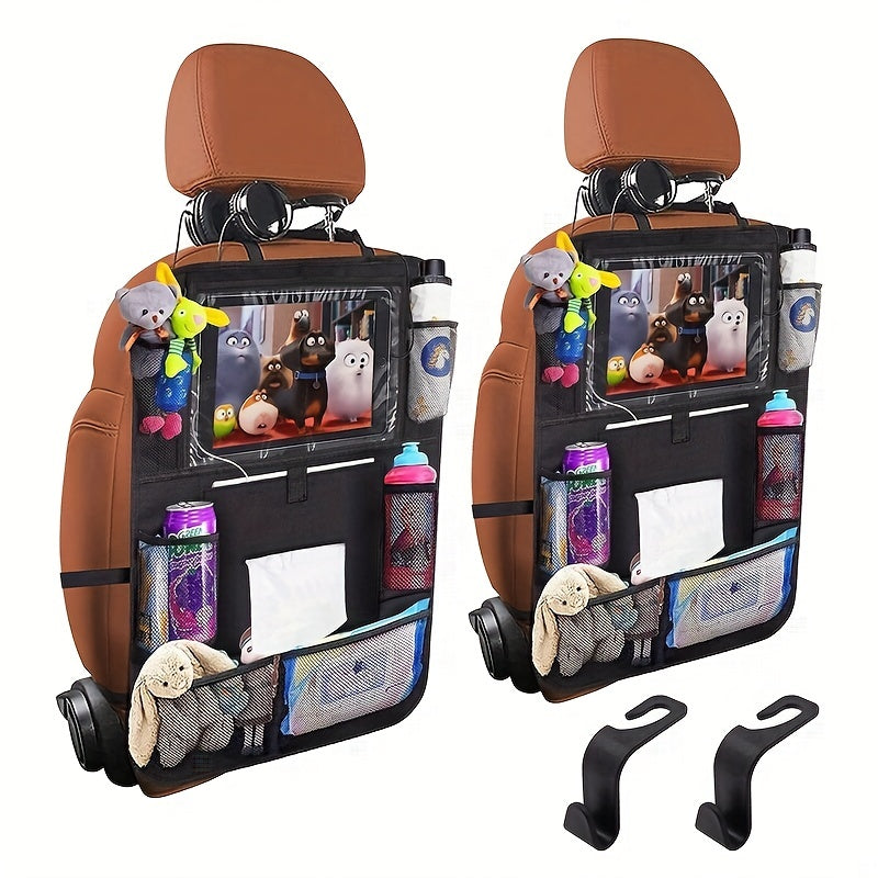 2 Pack Car Seat Storage Bag,Anti-kick bag, popular car storage bag, seat back storage bag, car-use storage bag, fits tablets, made of Oxford fabric, for car