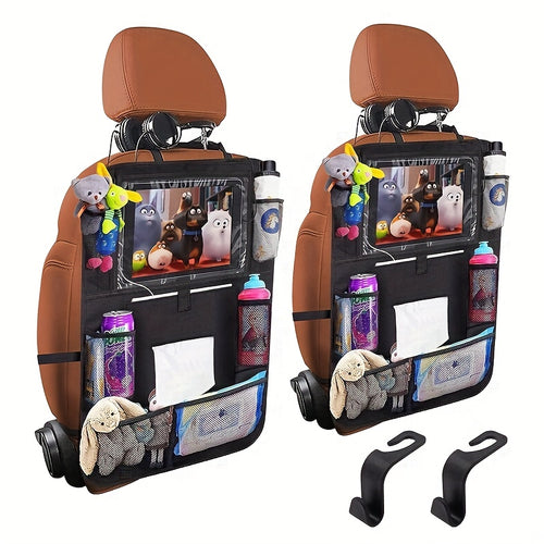 2 Pack Car Seat Storage Bag,Anti-kick bag, popular car storage bag, seat back storage bag, car-use storage bag, fits tablets, made of Oxford fabric, for car