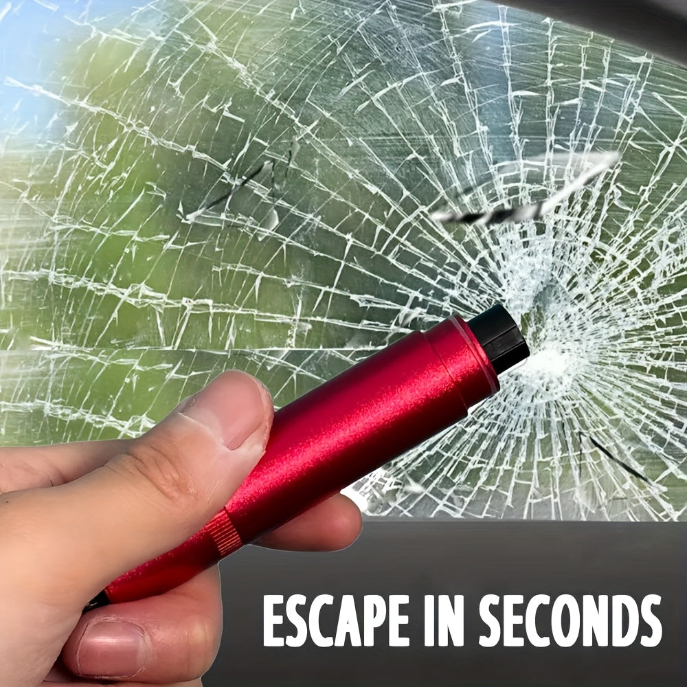 Final 3 Hours: 50%OFF/Gift of test glass 🔥4 Pack 2026 Upgraded Safety Hammer,Safe Hammer Glass Breaker Under Water,Seatbelt Cutter Window Breaker Emergency Escape Tool,Seat Belt Cutter and Glass Breaker for Cars