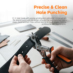 Hole Punch, Heavy Duty Leather Hole Puncher for Belts, Watch Bands, Straps, Dog Collars, Saddles, Shoes, Fabric, DIY Home or Craft Projects