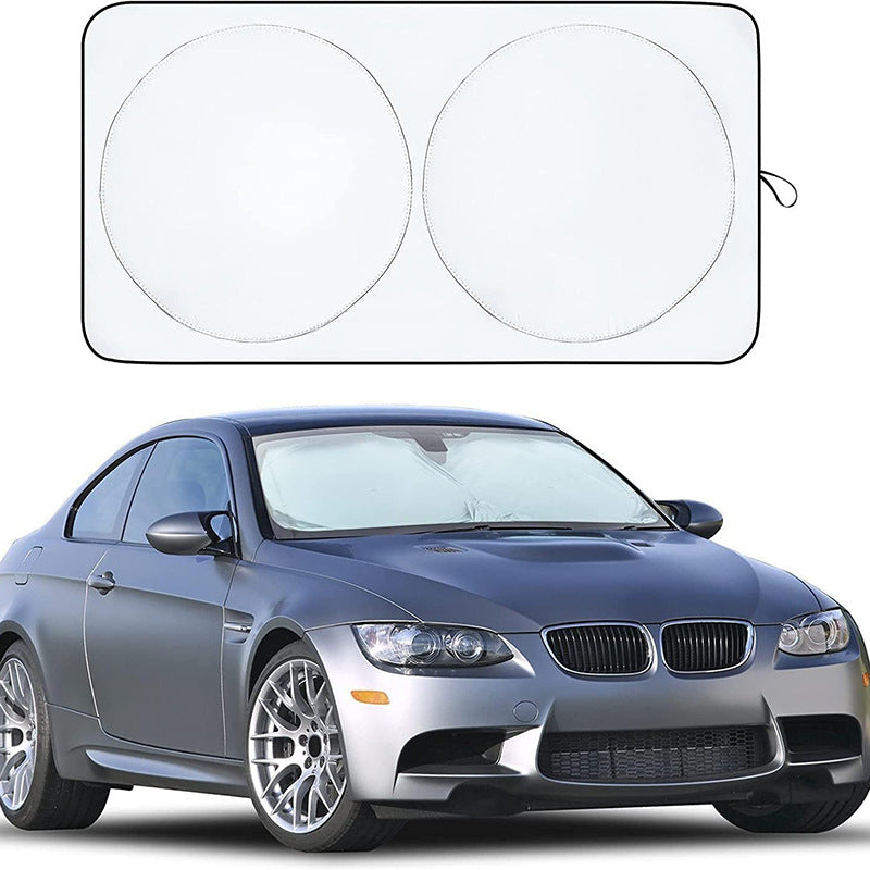 Car Windshield Sunshade – Double-Layer Design for 2X Heat Blocking, Blocks UV Rays, Foldable Sun Shade for Cars, Trucks & SUVs, Keeps Interior Cooler