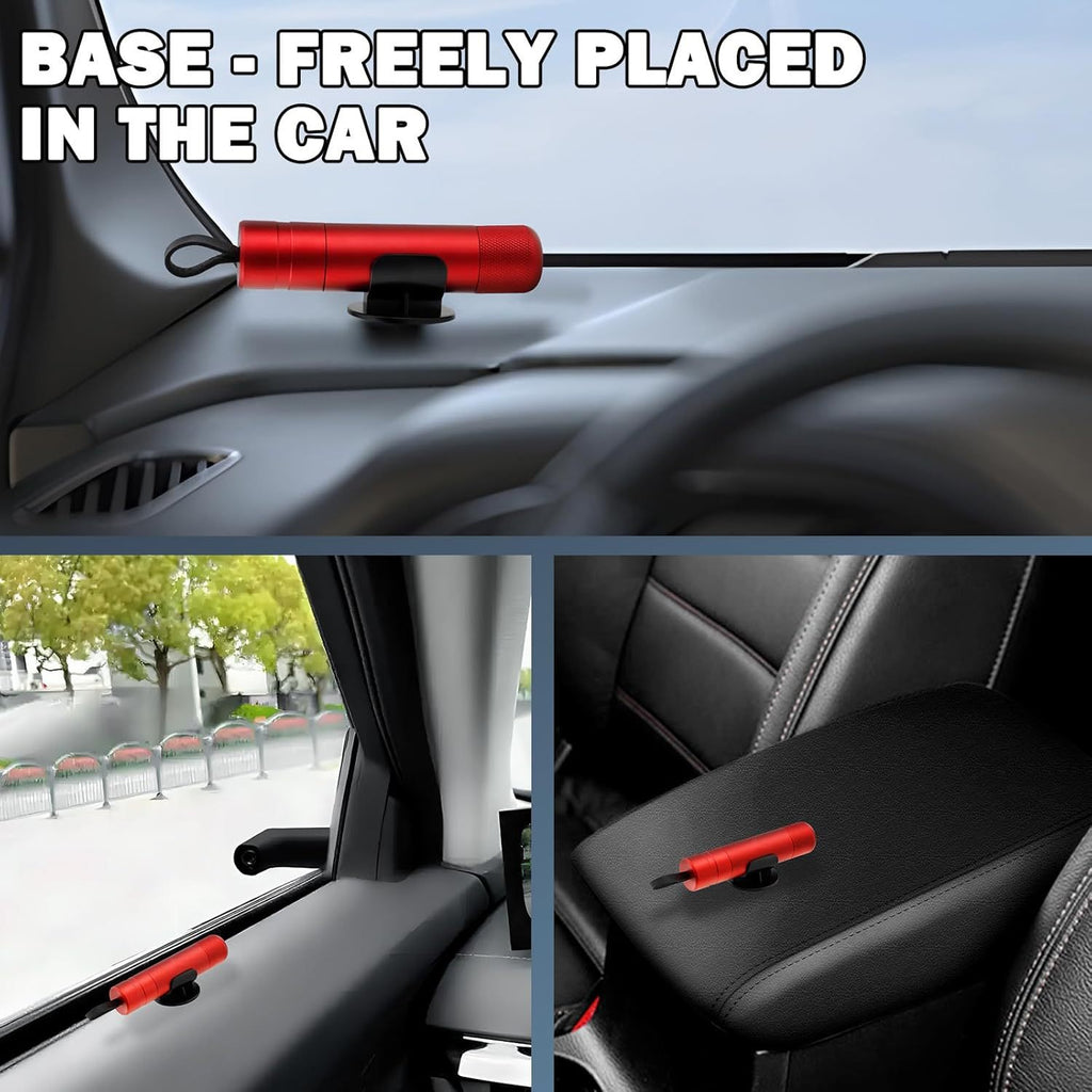 Final 3 Hours: 50%OFF/Gift of test glass 🔥4 Pack 2026 Upgraded Safety Hammer,Safe Hammer Glass Breaker Under Water,Seatbelt Cutter Window Breaker Emergency Escape Tool,Seat Belt Cutter and Glass Breaker for Cars
