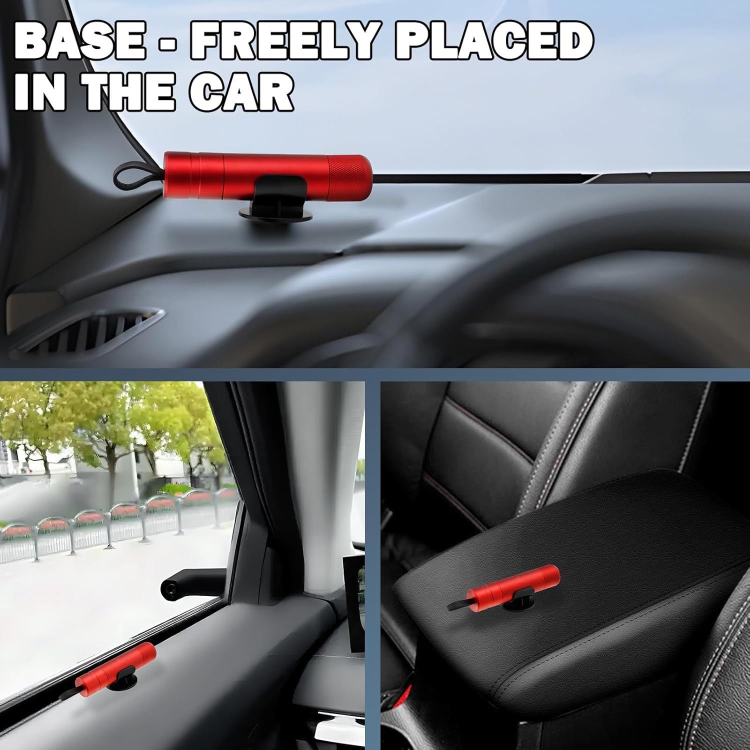 Final 3 Hours: 50%OFF/Gift of test glass 🔥4 Pack 2026 Upgraded Safety Hammer,Safe Hammer Glass Breaker Under Water,Seatbelt Cutter Window Breaker Emergency Escape Tool,Seat Belt Cutter and Glass Breaker for Cars