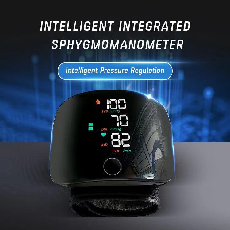 Wrist Blood Pressure Monitor for Home Use - Dual User Memory 99×2, Adjustable Cuff (5.3-9.3 inch), Voice Broadcast & Portable Case, Large LED Display with Color-Coded Backlight