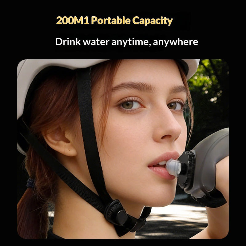 Wrist-Mounted Sports Water Bottle, Portable Outdoor Running and Cycling Water Cup with Silicone Bite Valve for Leak-Proof Sealing, Drink Directly from Opening, Wrist-Worn for Easy Carrying, Fitness and Yoga Training Water Bottle with Protective