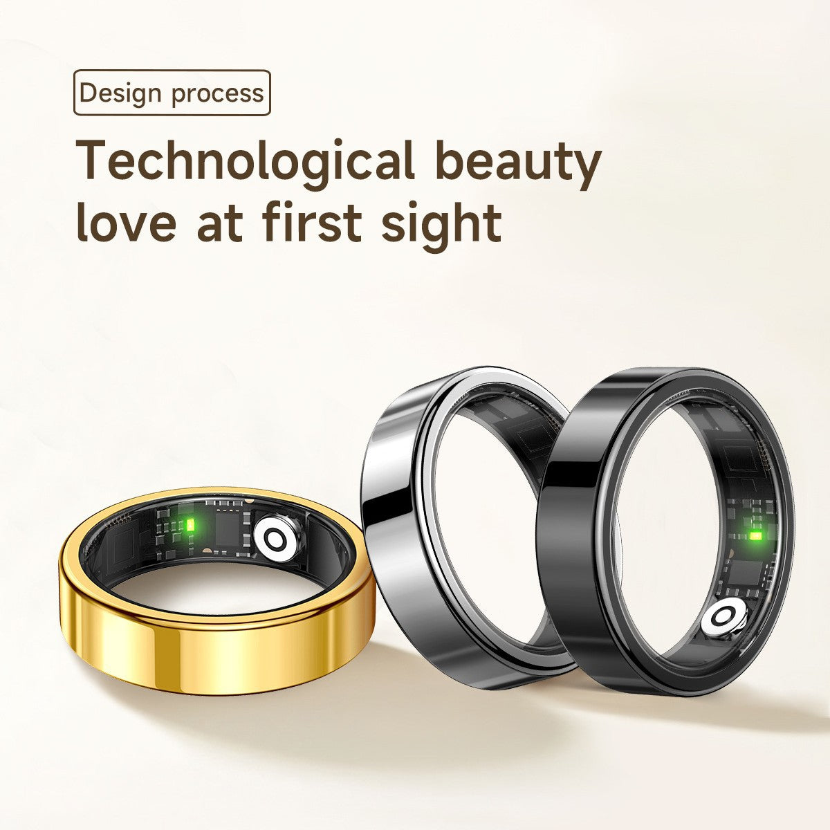 Smart Ring for Women & Men, Smart Ring Health Tracker, Blood Oxygen & Heart Rate Monitor, Long Lasting Battery Sleep Ring, Waterproof Fitness Ring