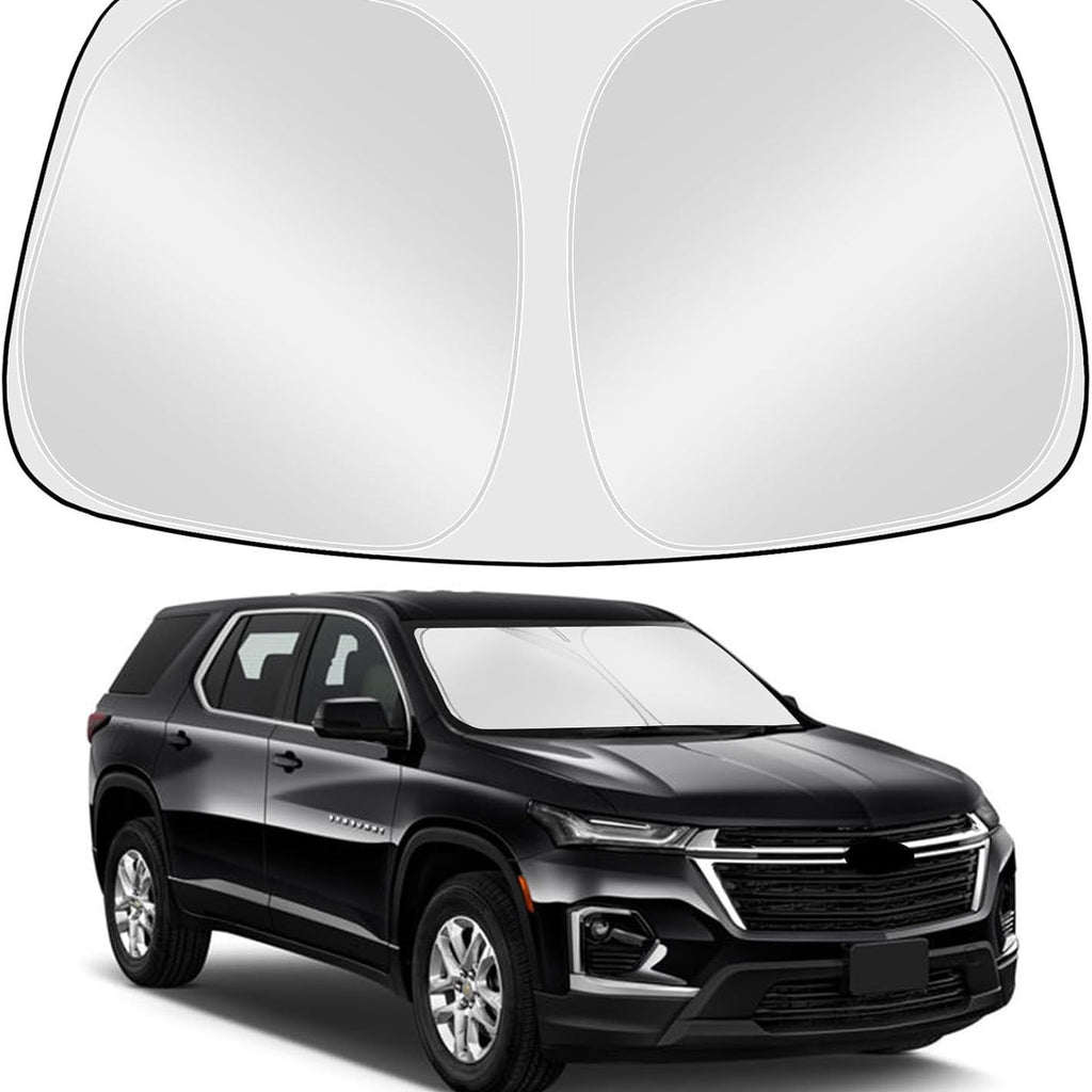 Car Windshield Sunshade – Double-Layer Design for 2X Heat Blocking, Blocks UV Rays, Foldable Sun Shade for Cars, Trucks & SUVs, Keeps Interior Cooler