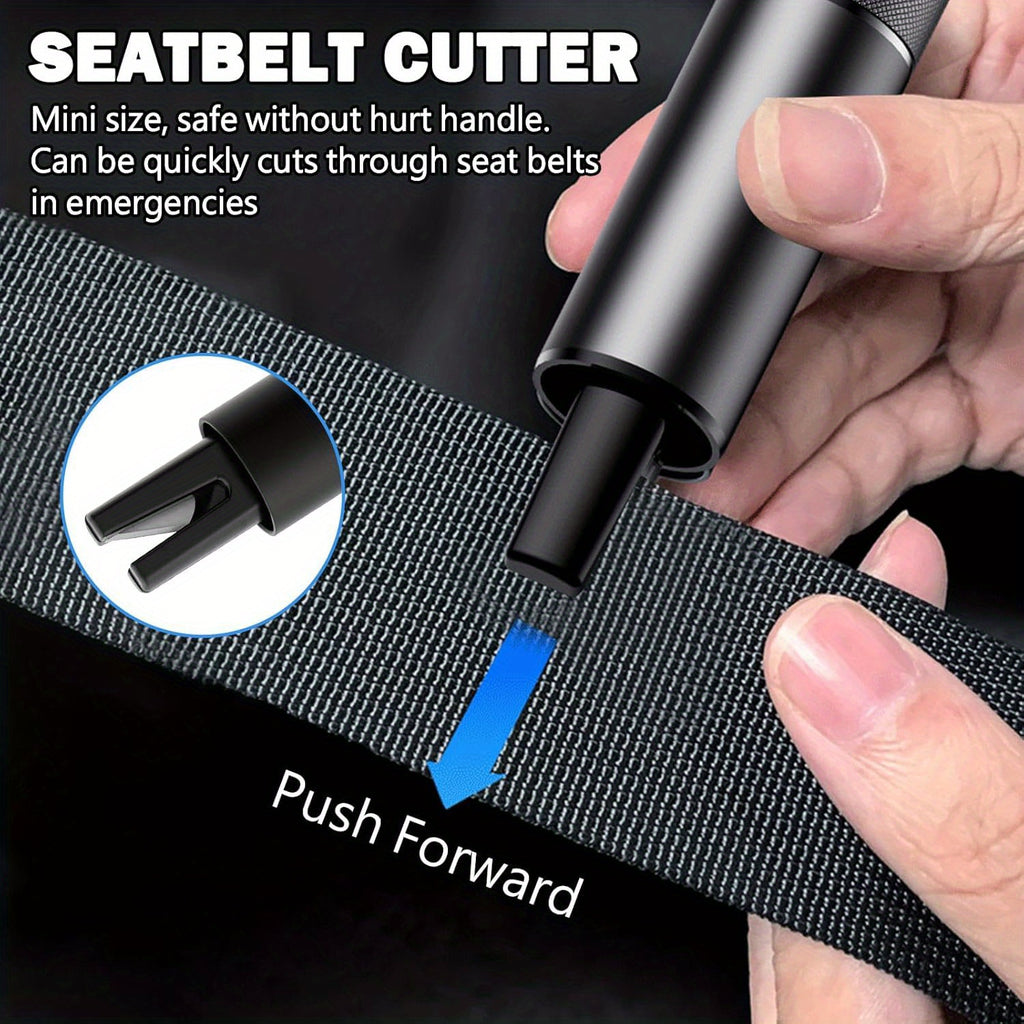 Final 3 Hours: 50%OFF/Gift of test glass 🔥4 Pack 2026 Upgraded Safety Hammer,Safe Hammer Glass Breaker Under Water,Seatbelt Cutter Window Breaker Emergency Escape Tool,Seat Belt Cutter and Glass Breaker for Cars
