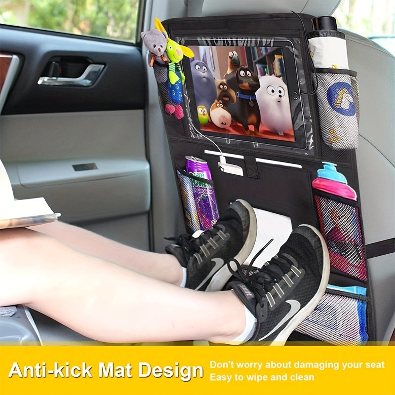 2 Pack Car Seat Storage Bag,Anti-kick bag, popular car storage bag, seat back storage bag, car-use storage bag, fits tablets, made of Oxford fabric, for car