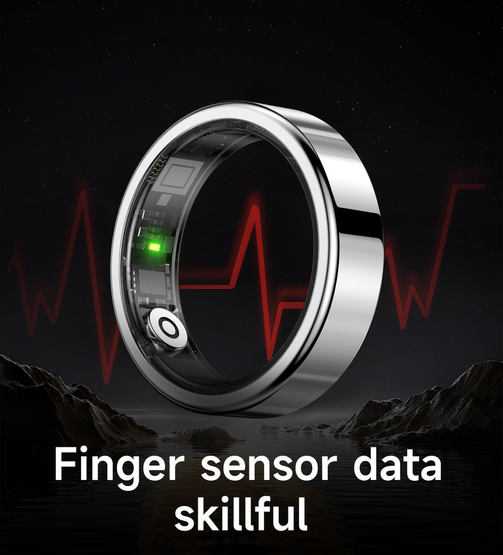 Smart Ring for Women & Men, Smart Ring Health Tracker, Blood Oxygen & Heart Rate Monitor, Long Lasting Battery Sleep Ring, Waterproof Fitness Ring