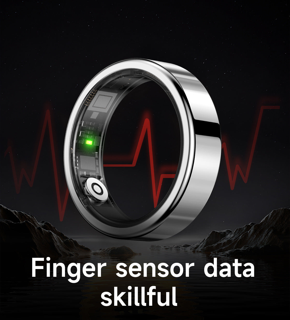 Smart Ring for Women & Men, Smart Ring Health Tracker, Blood Oxygen & Heart Rate Monitor, Long Lasting Battery Sleep Ring, Waterproof Fitness Ring