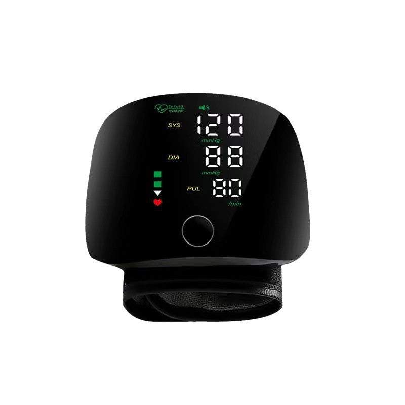 Wrist Blood Pressure Monitor for Home Use - Dual User Memory 99×2, Adjustable Cuff (5.3-9.3 inch), Voice Broadcast & Portable Case, Large LED Display with Color-Coded Backlight