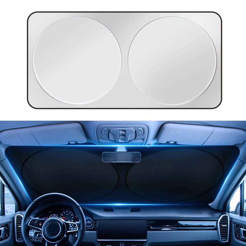 Car Windshield Sunshade – Double-Layer Design for 2X Heat Blocking, Blocks UV Rays, Foldable Sun Shade for Cars, Trucks & SUVs, Keeps Interior Cooler