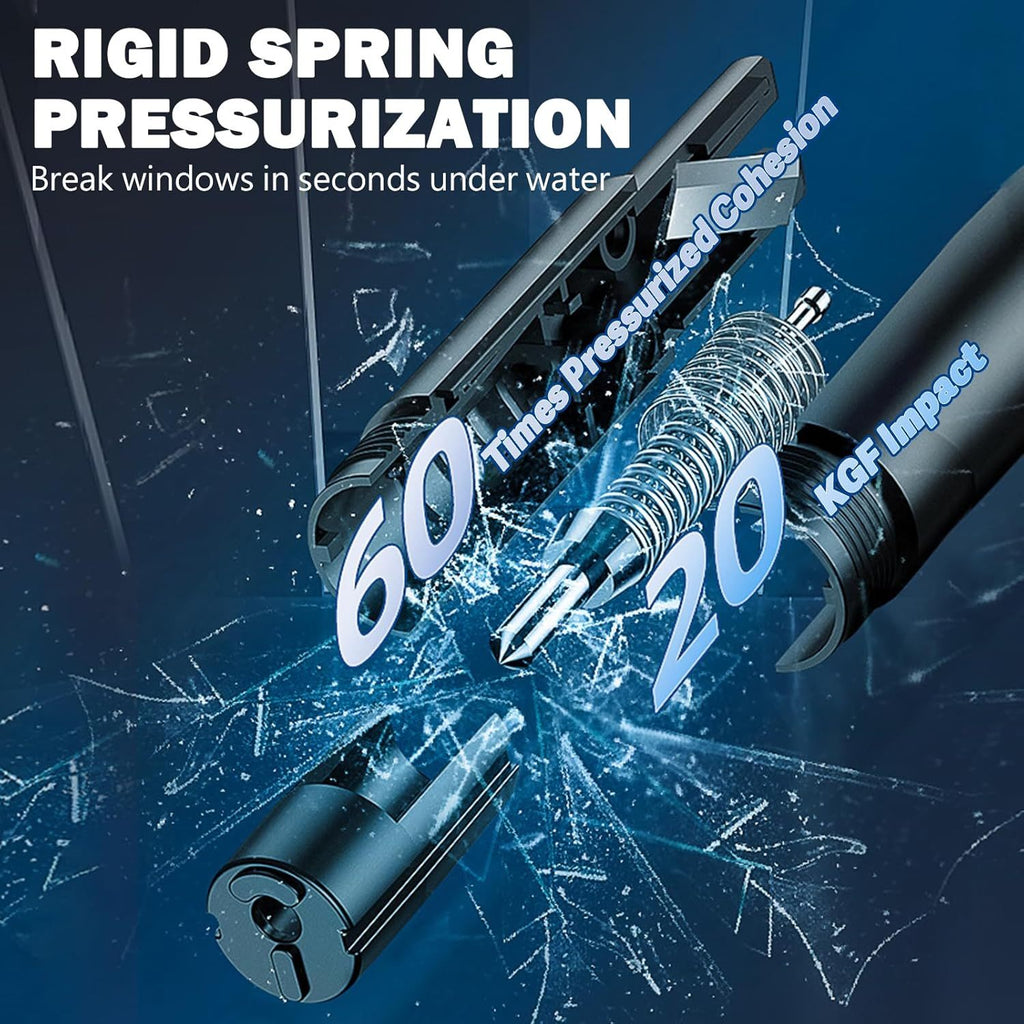 Final 3 Hours: 50%OFF/Gift of test glass 🔥4 Pack 2026 Upgraded Safety Hammer,Safe Hammer Glass Breaker Under Water,Seatbelt Cutter Window Breaker Emergency Escape Tool,Seat Belt Cutter and Glass Breaker for Cars