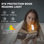2pcs USB Rechargeable Book Light for Reading in Bed, LED Book Reading Lights with Clip, Perfect for Bookworms, Kids, Warm White, Brightness Adjustable