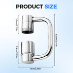 1440° Rotatable Faucet Aerator Extension, 2026 New 2 Modes Universal Sink Faucet for Splash Reduction, 1080° Rotating Multifunctional Faucet Extender for Bathroom Sink Kitchen