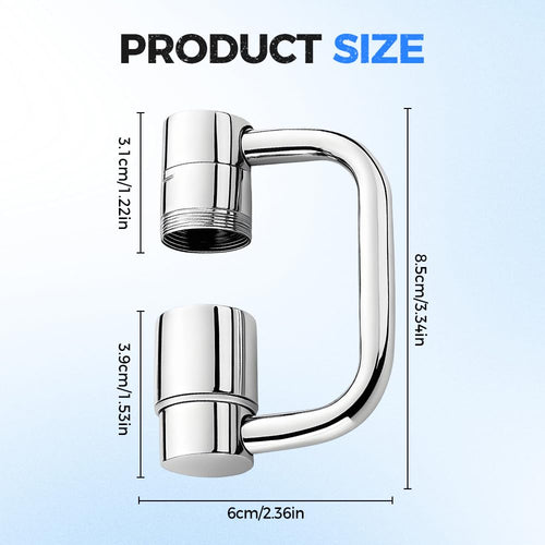 1440° Rotatable Faucet Aerator Extension, 2026 New 2 Modes Universal Sink Faucet for Splash Reduction, 1080° Rotating Multifunctional Faucet Extender for Bathroom Sink Kitchen