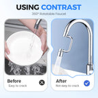 1440° Rotatable Faucet Aerator Extension, 2026 New 2 Modes Universal Sink Faucet for Splash Reduction, 1080° Rotating Multifunctional Faucet Extender for Bathroom Sink Kitchen