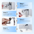 1440° Rotatable Faucet Aerator Extension, 2026 New 2 Modes Universal Sink Faucet for Splash Reduction, 1080° Rotating Multifunctional Faucet Extender for Bathroom Sink Kitchen