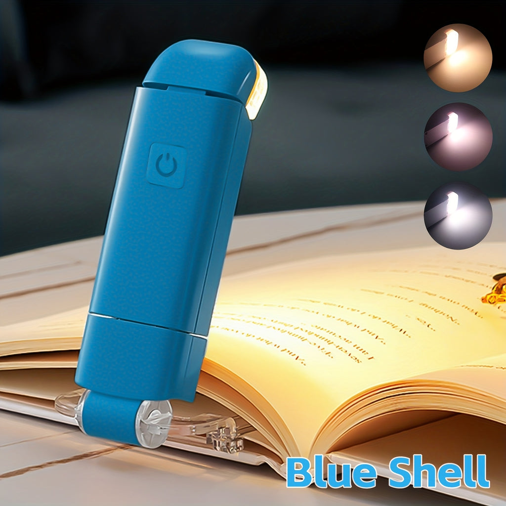 2pcs USB Rechargeable Book Light for Reading in Bed, LED Book Reading Lights with Clip, Perfect for Bookworms, Kids, Warm White, Brightness Adjustable