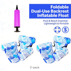 Inflatable Pool Floats Adult,2 Packs Floating Lounge Chairs🔥Limited-time bonus: free hand pump🔥Blow up Pool Noodles for Adult Heavy Duty,Floating Chair for Party Summer Water Beach Lake Fun