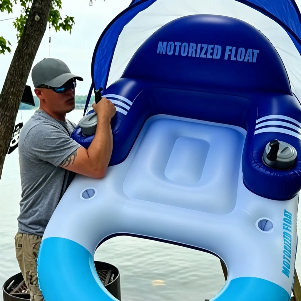 ⛱️Electric Motorized Pool Lounger w/ Sun Canopy! 🚤