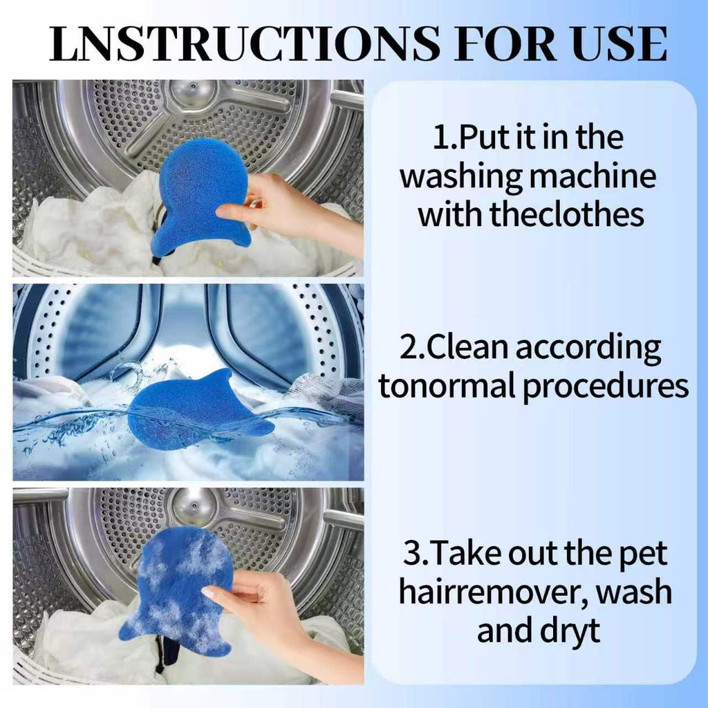 10Pcs Pet Hair Remover for Launday, Reusable Dog&Cat Hair Remover Tool, Effectively Removes Pet Hair, Lint and Dander from Bedding and Clothing,Fits Washers & Dryers