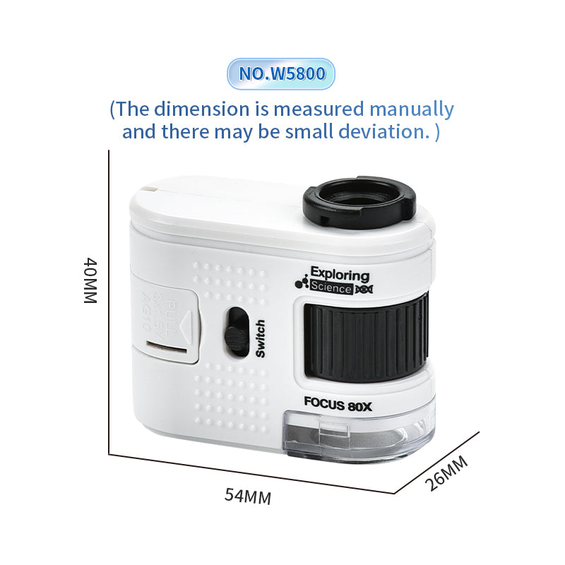 Final 3 Hours:Buy one get one free, Portable Microscope, Handheld Mini Microscope for STEM And Science Toys, LED Pocket Microscope,  a Gift for Boys And Girls Aged 3 And Above