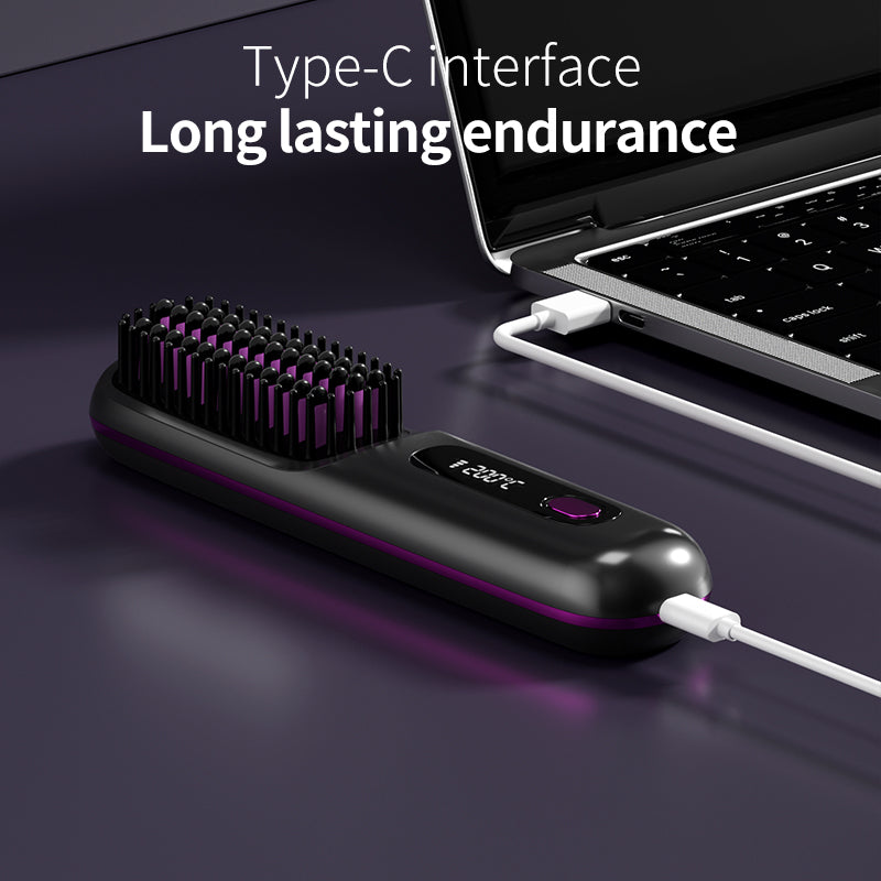 Wireless Straightening and Curling Comb