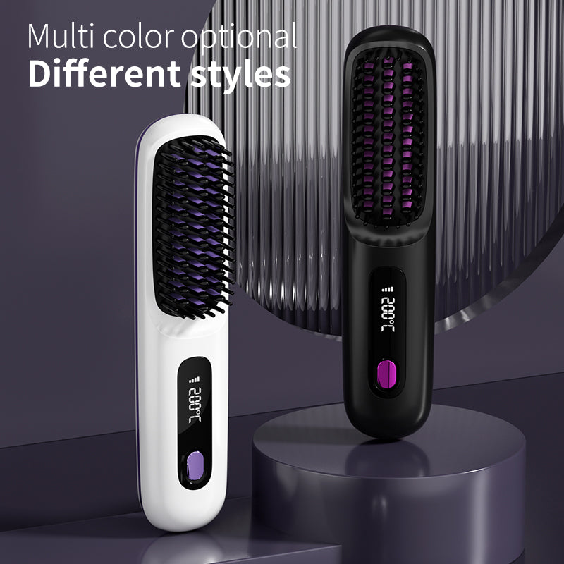 Wireless Straightening and Curling Comb