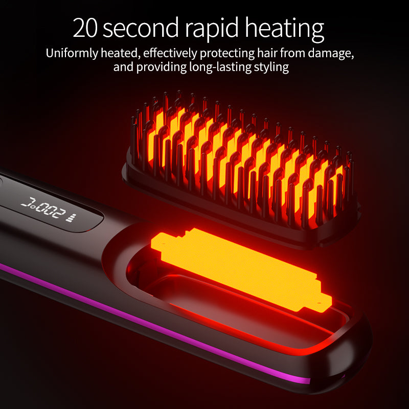 Wireless Straightening and Curling Comb