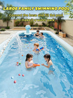 ⛱️Inflatable slide pool with a sunshade🏊