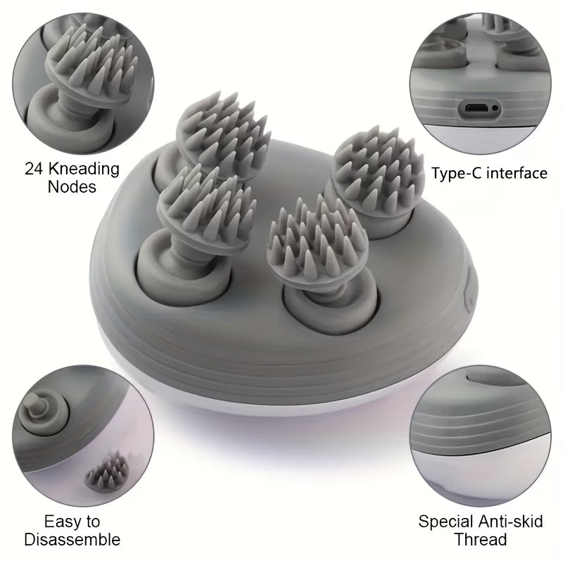 A Mini Pet Head Massager, a Rechargeable Electric Device for Pet Massage, Featuring a Dragon Claw Design for Multifunctional Kneading Therapy, a Magical Tool for Pet Relaxation