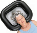 Inflatable Shampoo Basin, Portable Hair Washing Bowl with Drain Hose, Double-Layer Ergonomic Neck Support & Leak-Proof Design, for Bedridden, Disabled, Elderly and Pregnant Women