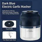 Household Electric Garlic Crusher, 2026 New Mini Electric Food Chopper 300ml/400ml, Silent USB Rechargeable Food Processor, Small Garlic Chopper Mincer Portable Kitchen Helper
