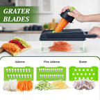 Vegetable Chopper Pro, Multifunctional 22 in 1 Food Chopper, Kitchen Vegetable Slicer Dicer Cutter for Onion Carrot and Garlic With Container