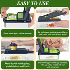 Vegetable Chopper Pro, Multifunctional 22 in 1 Food Chopper, Kitchen Vegetable Slicer Dicer Cutter for Onion Carrot and Garlic With Container