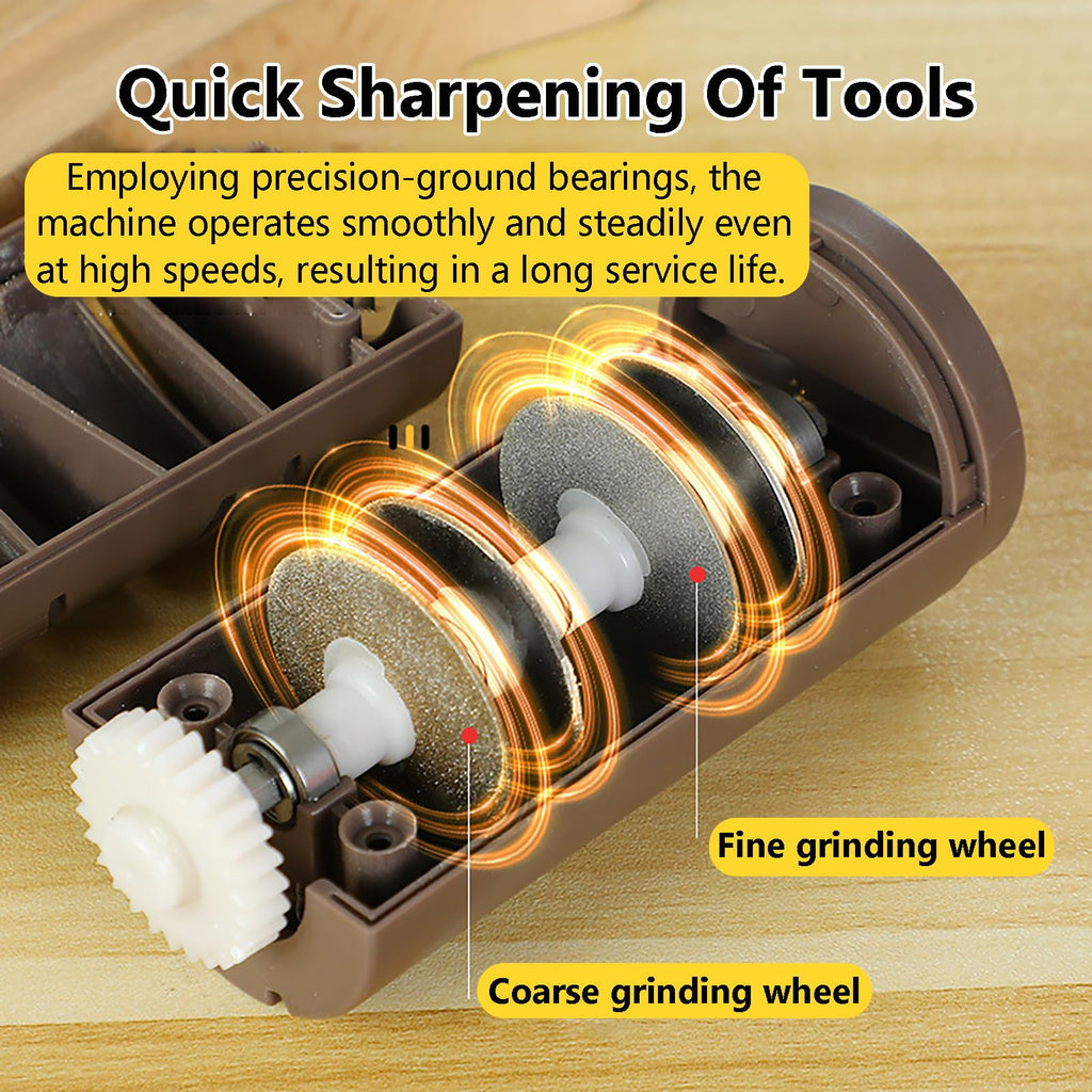 Automatic Kitchen Knife Sharpener, 2026 New Cordless Electric Knife Sharpener for Straight-Edge Chef, Fruit Knives, Portable Knife Sharpener Electric for Restaurant Camping
