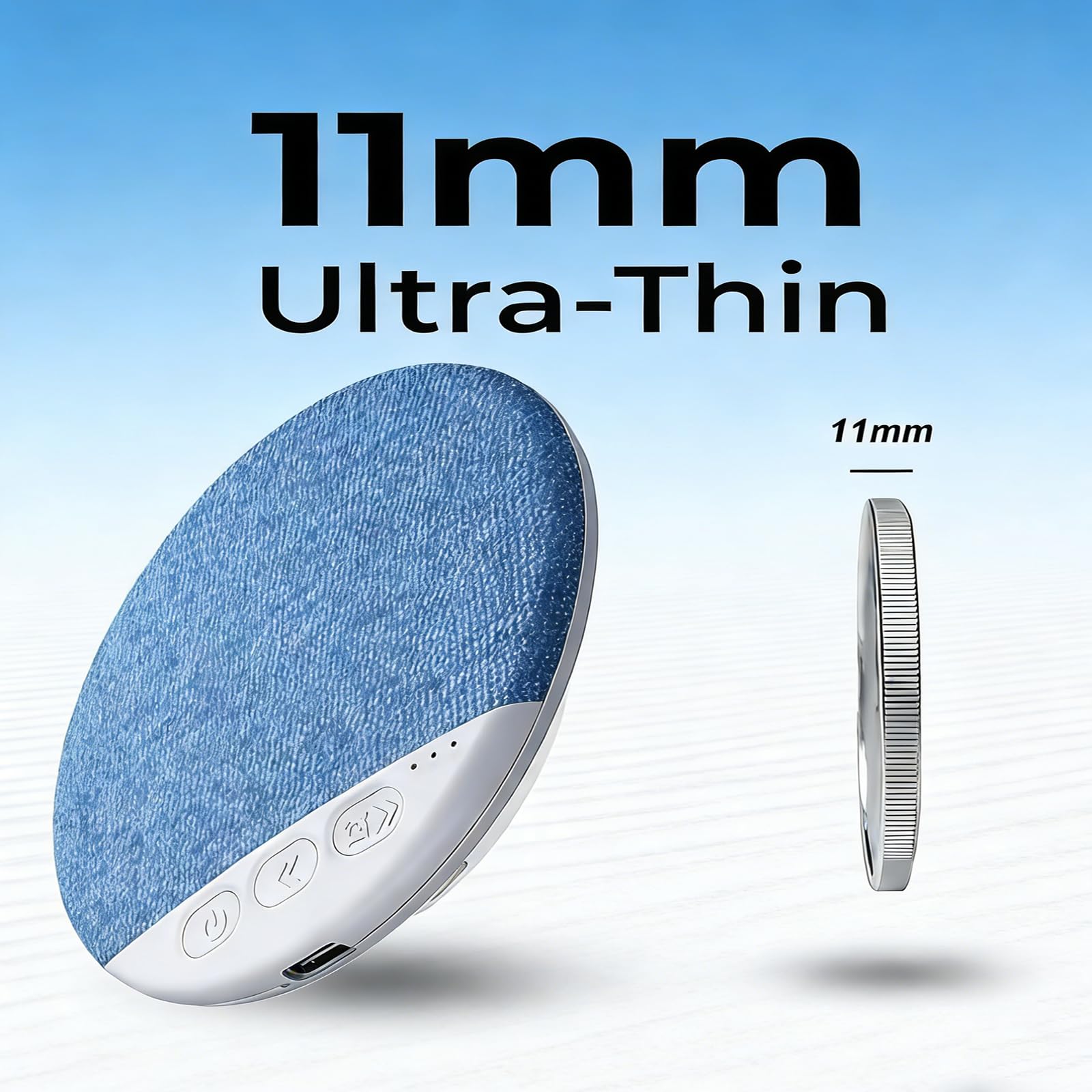 2026 New Bluetooth Sleep Pillow Speaker, Wireless White Noise Pillow Speaker with Timer, Ultra-Thin Stereo Bass Private Sleep Speaker for Adults Kids,Father's Day Gift