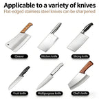 Automatic Kitchen Knife Sharpener, 2026 New Cordless Electric Knife Sharpener for Straight-Edge Chef, Fruit Knives, Portable Knife Sharpener Electric for Restaurant Camping