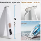 Multifunctional Pet Hair Trimmer Waterproof Rechargeable Shaver with LED Light for Paws Eyes Ears Face Buttocks for Small Dogs and Cats，50dB Quiet Shave.