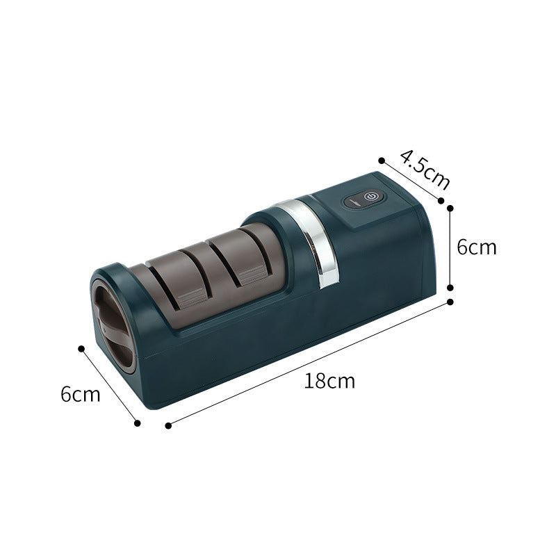 Automatic Kitchen Knife Sharpener, 2026 New Cordless Electric Knife Sharpener for Straight-Edge Chef, Fruit Knives, Portable Knife Sharpener Electric for Restaurant Camping