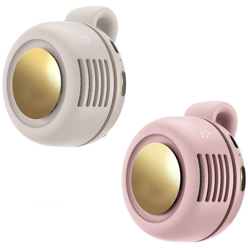 Portable Silent Mini Bladeless Fan Clip On, Small Fan Clip on for Shirt & Waist, Adjustable 3-Speed Suspended Whirlwind Fans, For Outdoor & Travel & Office, Travel Accessories, Gift