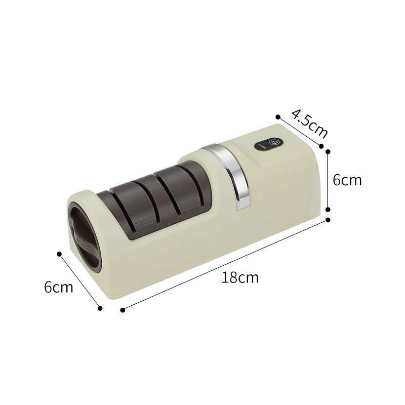 Automatic Kitchen Knife Sharpener, 2026 New Cordless Electric Knife Sharpener for Straight-Edge Chef, Fruit Knives, Portable Knife Sharpener Electric for Restaurant Camping