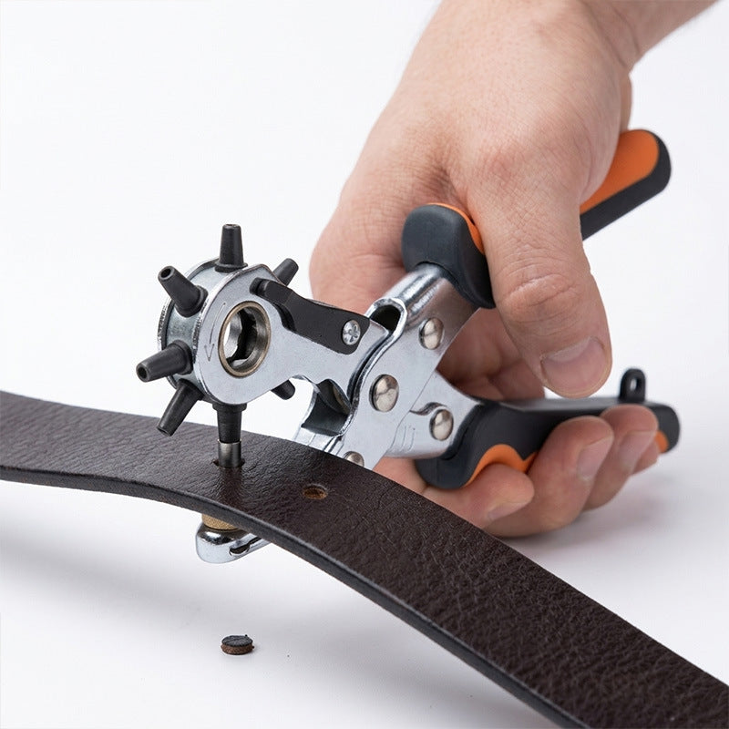 Hole Punch, Heavy Duty Leather Hole Puncher for Belts, Watch Bands, Straps, Dog Collars, Saddles, Shoes, Fabric, DIY Home or Craft Projects