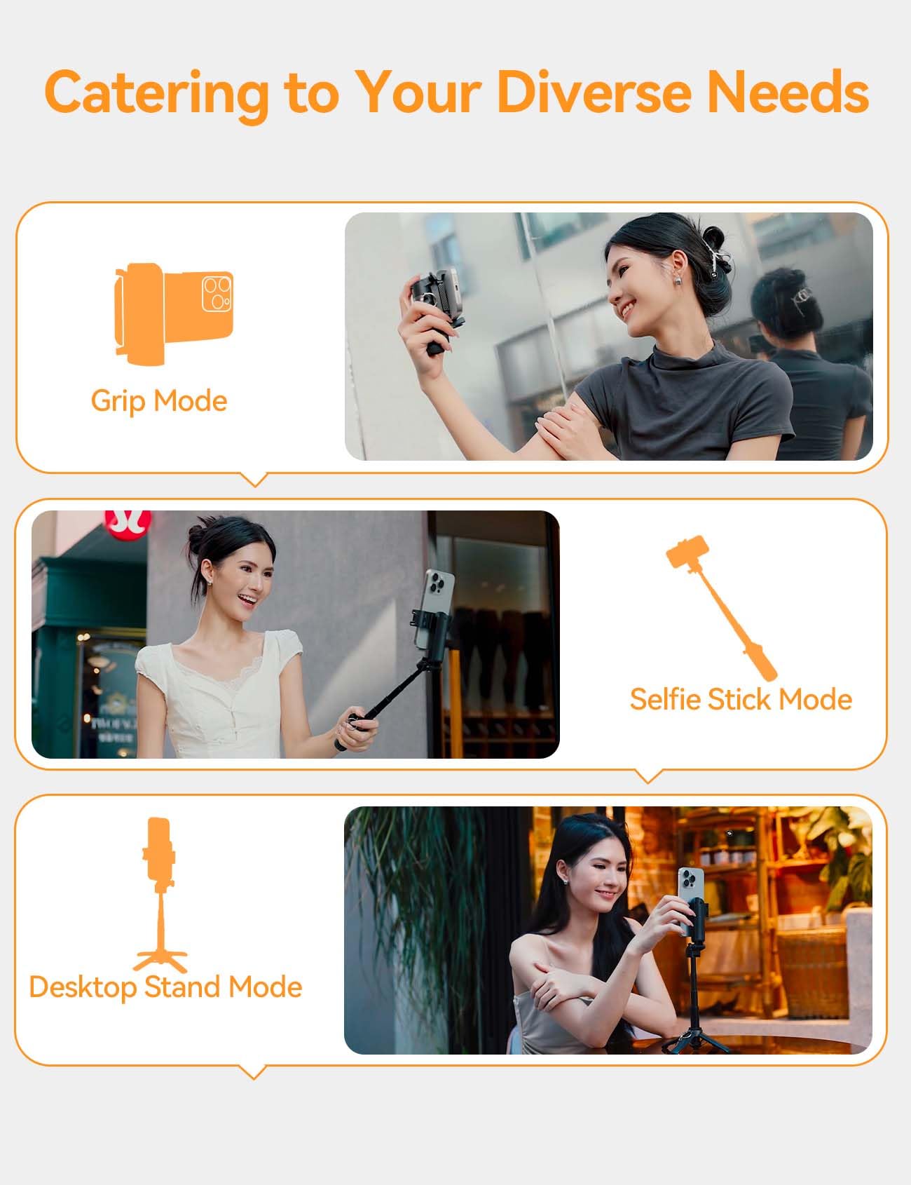 Portable Selfie Stick Tripod with Remote【Pocket Size】 4-in-1 Extendable Cell Phone Tripod【360° Rotation】 Mini Selfie Stick for iPhone Android Phone Holder for Video Recording Live Streaming