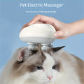 A Mini Pet Head Massager, a Rechargeable Electric Device for Pet Massage, Featuring a Dragon Claw Design for Multifunctional Kneading Therapy, a Magical Tool for Pet Relaxation