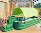⛱️Inflatable slide pool with a sunshade🏊